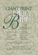 Giant Print Holy Bible, Center Column Reference Black Leather cover
