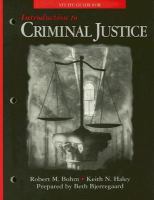 INTRO TO CRIMINAL JUSTICE-STDY GDE 97 GMH PB CLN OE cover