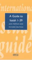 Guide to Isaiah 1-39 cover