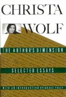The Author's Dimension: Selected Essays cover