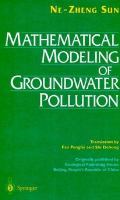 Mathematical Modelling of Groundwater Pollution cover