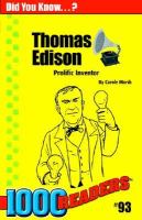 Thomas Edison Prolific Inventor cover