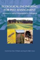 Ecological Engineering for Pest Management Advances in Habitat Manipulation for Arthropods cover