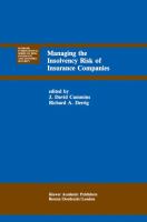 Managing the Insolvency Risk of Insurance Companies Proceedings of the Second International Conference on Insurance Solvency cover