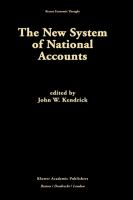 The New System of National Accounts cover
