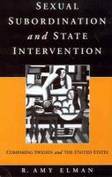 Sexual Subordination and State Intervention Comparing Sweden and the United States cover