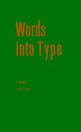 Words into Type cover