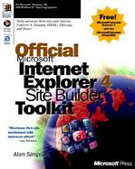 Official Microsoft Internet Explorer 4 Site Builder Toolkit with CDROM cover