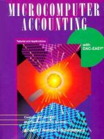 Microcomputer Accounting Tutorial and Applicatins With Daceasy/Book and 12 Disks cover