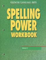 Glencoe Language Arts, Grade 8, Spelling Power Workbook cover