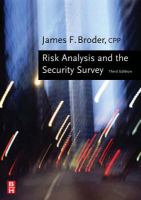 Risk Analysis and the Security Survey cover