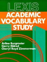 Lexis Academic Vocabulary Study cover