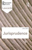Jurisprudence Lawcards 2012-2013 cover