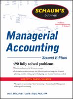 Schaum's Outline of Managerial Accounting, 2nd Edition cover
