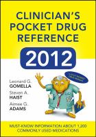 Clinicians Pocket Drug Reference 2012 cover