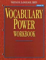 Glencoe Language Arts, Grade 10, Vocabulary Power Workbook cover