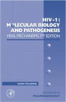 HIV-1: Molecular Biology and Pathogenesis: Viral Mechanisms: Molecular Biology and Pathogenesis: Viral Mechanisms cover
