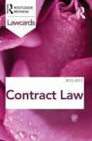 Contract Lawcards 2012-2013 cover