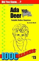 Ada Deer Notable Native American cover