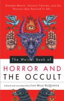 The Weiser Book of Horror and the Occult : Hidden Magic, Occult Truths, and the Stories That Started It All cover