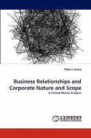 Business Relationships and Corporate Nature and Scope cover