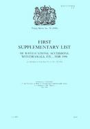 Great Britain, 1998 First Supplementary List of Ratifications, Accessions, Withdrawals, Et cover