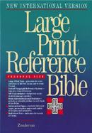 Holy Bible Large Print New International Version/ Navy Bonded Leather-Reference/ Personal Size-Red Letter/81252 cover