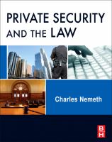 Private Security and the Law cover