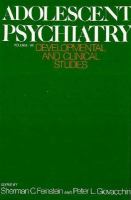 Adolescent Psychiatry Developmental and Clinical Studies (volume7) cover