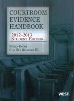 Courtroom Evidence Handbook 2012-2013 cover