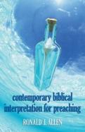 Contemporary Biblical Interpretation for Preaching cover