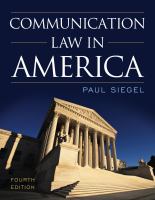 Communication Law in America 4Pb cover