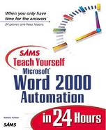 Teach Yourself Word 2000 Automation in 24 Hours cover