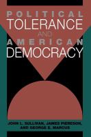 Political Tolerance and American Democracy cover