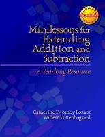 Minilessons for Extending Addition and Subtraction cover