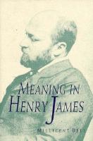 Meaning in Henry James cover