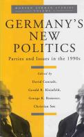 Germany's New Politics Parties and Issues in the 1990s cover