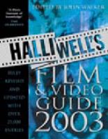 HALLIWELLS FILM & VIDEO GUIDE 2003 cover
