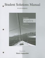 Students solutions manual for use with intermediate Algebra cover