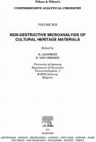 Non-destructive Micro Analysis of Cultural Heritage Materials cover