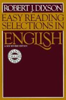 Easy Reading Selections in English cover