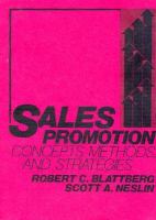 Sales Promotion Concepts, Methods, and Strategies cover