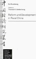 Reform and Development in Rural China cover