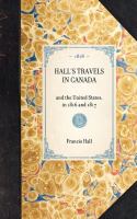 Hall's Travels in Canada cover