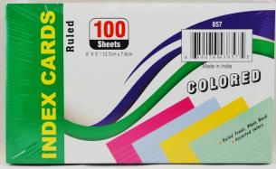 3 x 5 inch Colored Index Cards cover