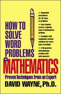 How to Solve Word Problems in Mathematics cover
