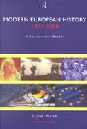 Modern European History, 1871-2000 A Documentary Reader cover