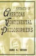 Portraits of American Continental Philosophers cover