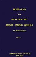 Memoirs of the Life of the Rt. Hon. Richard Brinsley Sheridan. V1 cover