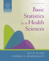 Basic Statistics for the Health Sciences cover